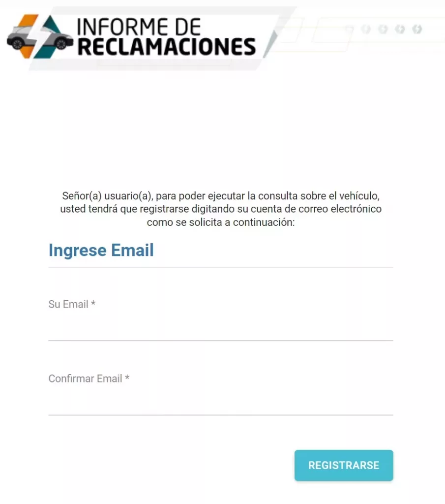 Registro Email